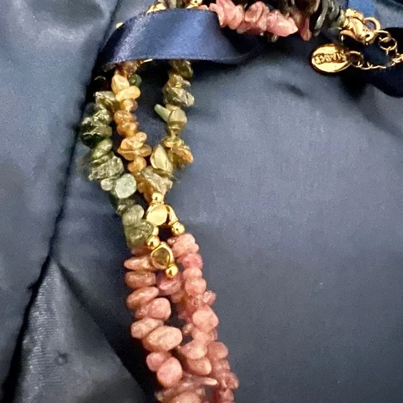 Stauer Semi-Precious Multistone Necklace Gold Plated Silver - Picture 5 of 7